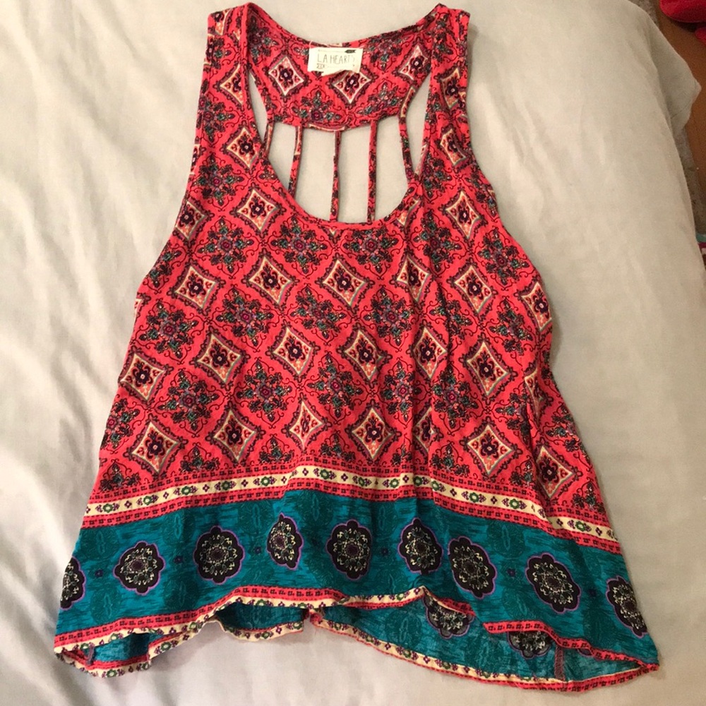 Colorful flowy tank